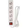Outlet ZENITECH Bloc 5 prises 16A 2P+T 1m blanc avec interrupteur