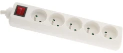 Outlet ZENITECH Bloc 5 prises 16A 2P+T 1m blanc avec interrupteur