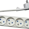 Clearance ELECTRALINE Bloc 5 prises Fiche Plate blanc