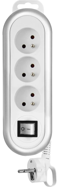 Online ELECTRALINE Bloc 3 prises 3M Blanc
