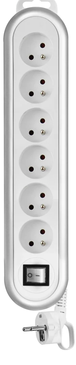 ELECTRALINE Bloc 6 prises 3M blanc