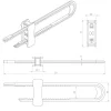 New Bloque-portes à glissière pour porte double blanc (x2)