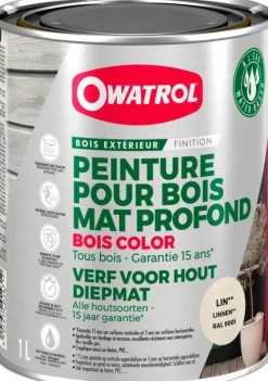 New OWATROL Bois color lin Ral 9001 1L