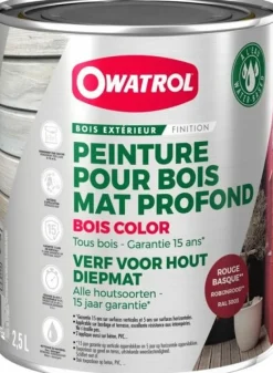 Online OWATROL Bois color rouge basque Ral 3003 2.5L