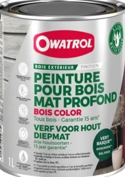 Sale OWATROL Bois color vert basque Ral 6005 1L