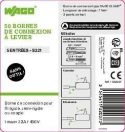 Discount WAGO Boîte de 40 bornes 5 entrées série 221