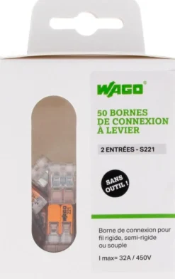 Online WAGO Boîte de 50 bornes 2 entrées série 221