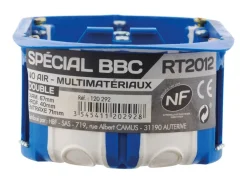 Discount ZENITECH Boîte encastrement double no air multimatériaux 67x40mm