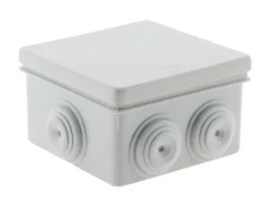 New ZENITECH Boîte étanche IP55 carrée 80x80x46mm blanc