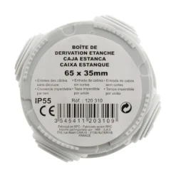 Clearance ZENITECH Boîte étanche IP55 ronde 70x35mm blanc