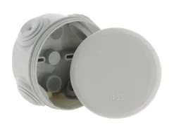 Clearance ZENITECH Boîte étanche IP55 ronde 70x35mm blanc