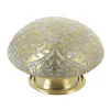 Best Bouton bombe Ø32 mm en laiton fond blanc gravure dorée x2