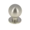 Hot Bouton boule/platine Ø18 mm en zamak nickelé x2