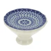 Bouton conique Ø44 mm céramique décor bleu x2