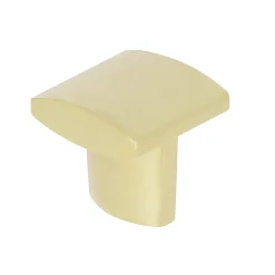 Online Bouton courbe 21 x 21 mm en aluminium laitonné mat x2
