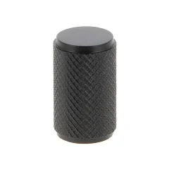 Discount Bouton cylindre industriel Ø18 mm en aluminium noir mat x2