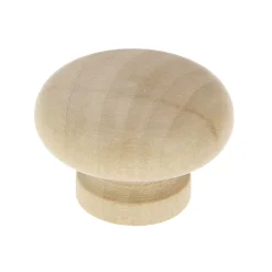 New Bouton Ø35 mm en hêtre naturel verni x2