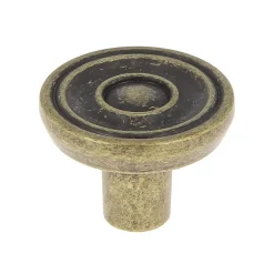 Outlet Bouton Ø30 mm en zamak laitonné vieilli mat x2