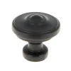 New Bouton Ø30 mm rustique en zamak noir mat x2