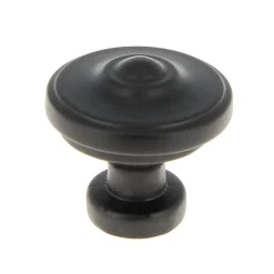 New Bouton Ø30 mm rustique en zamak noir mat x2