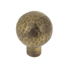 Outlet Bouton sphère Ø33 mm impact aluminium laitonné vieilli x2