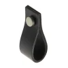Clearance Bouton tirette 20 x 60 mm en cuir noir x2