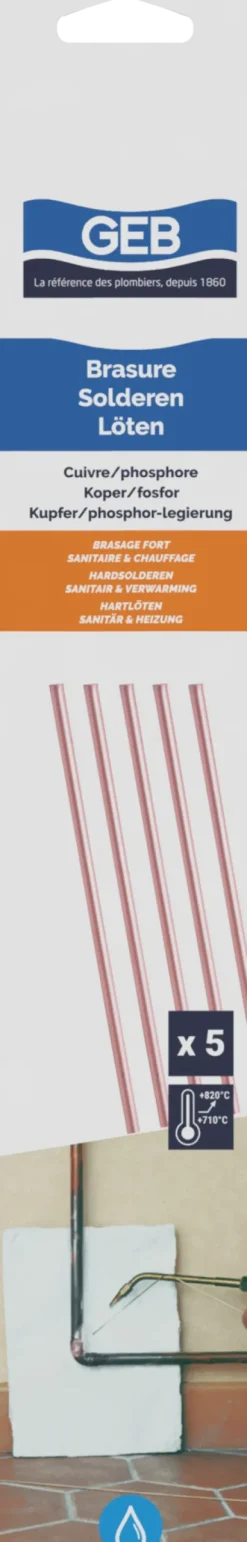 Hot GEB Brasure cuivre/phosphore (5 baguettes)