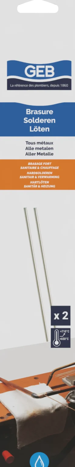 Best GEB Brasure tous métaux argent 40 % (2 baguettes)