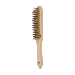 NORTON Brosse main, manche bois 290x45 mm, bois/laiton