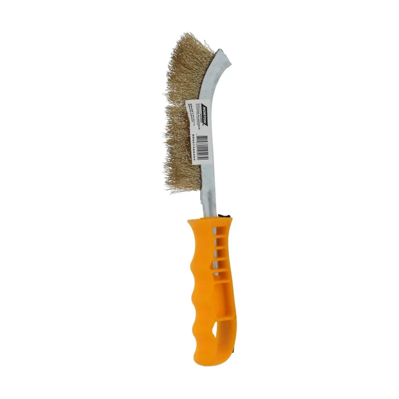 Discount NORTON Brosse main, manche plastique jaune 260x40mm