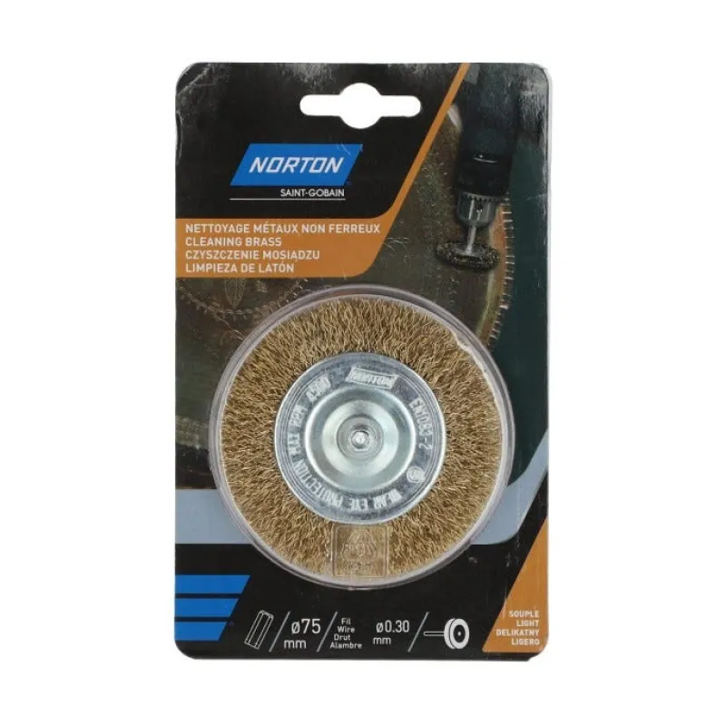 Discount NORTON Brosse Ø 75 pour perceuse, circulaire ondulé, laiton