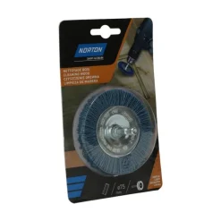 New NORTON Brosse Ø75 pour perceuse, circulaire nylon bleu