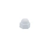Sale Cache écrou hexagonal M10 pour tête 17mm PE blanc (x8)
