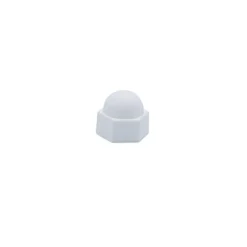 Sale Cache écrou hexagonal M10 pour tête 17mm PE blanc (x8)