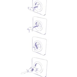 Clearance Cache prises pour prise type C/E/F plastique blanc (x12)