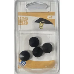 Clearance Cache-vis plat dit de marbrier Ø18mm laiton noir (x4)
