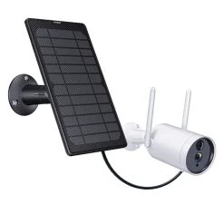 Hot SEMAC Caméra intérieur/extérieur avec panneau solaire Full HD