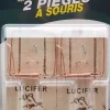 Discount Carte de 2 pièges à souris socle en bois LUCIFER