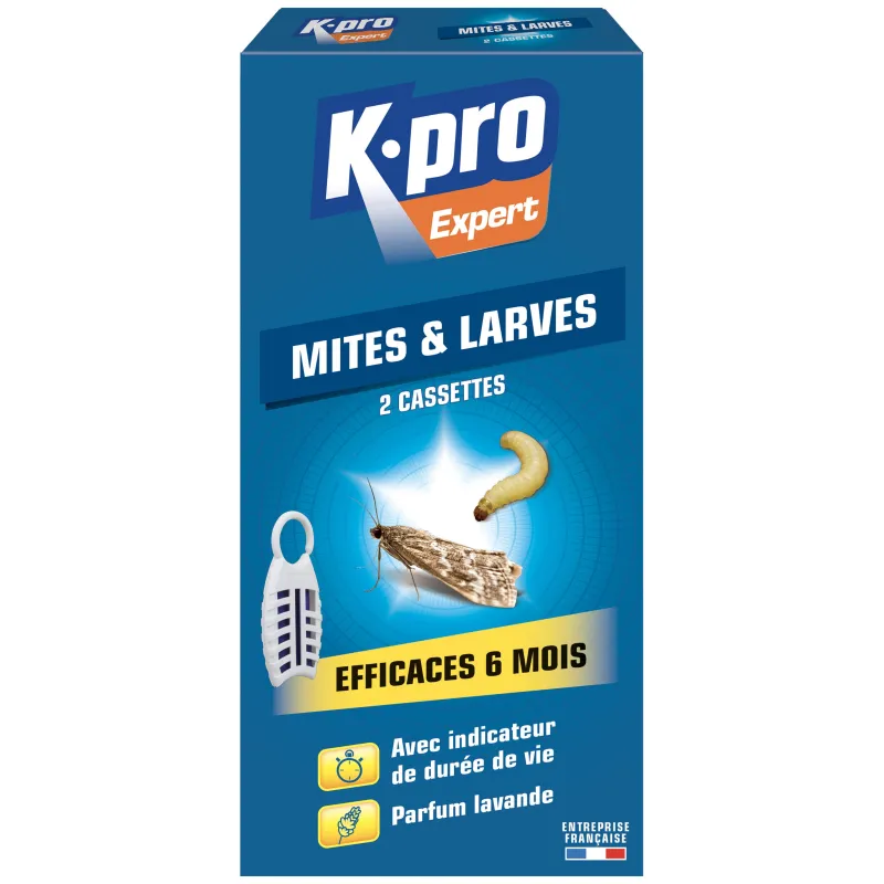 Outlet K.PRO Cassette inodore contre les mites et larves (x2)