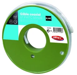 Hot OPTEX Câble coaxial 17PATC blanc - 15m