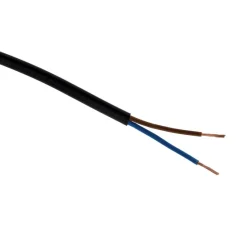 Hot Câble d'alimentation électrique H03VVH2- F 0,75mm² noir 5m