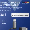 Discount VARTA Câble de charge/synchronisation rapide 3 en 1 - 12W 2m