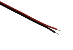 Clearance ZENITECH Câble HI-FI 2 conducteurs 0,75 mm² rouge/noir - Vendu au ml
