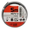 New ZENITECH Câble électrique rigide H07V-U 1,5mm² 5M NOIR FILM