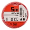 Discount ZENITECH Câble électrique rigide H07V-U 1,5mm² 5M ROUGE FILM