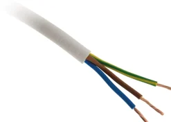 ZENITECH Câble souple H05VV-F 3G 1,5mm² blanc 10m