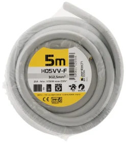 Sale ZENITECH Câble souple H05VV-F 3G 2,5mm² gris 10m