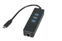 Outlet Câble USB FPE type C mâle / 3 USB 3.0 femelle + RJ45 femelle