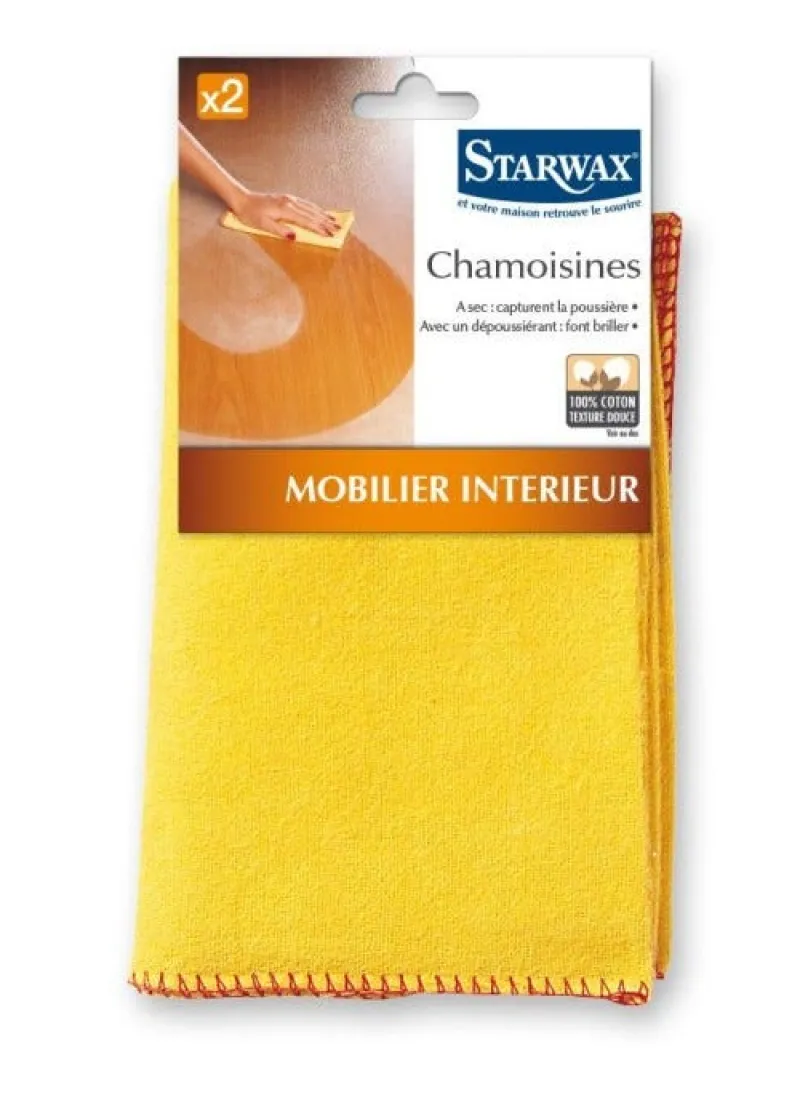 Best STARWAX Chamoisine pour mobilier d'intérieur 40x50 cm (x2)