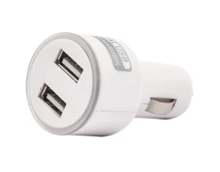 New Chargeur USB sur allume cigare avec 2 USB blanc